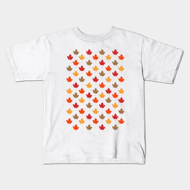 Leaf Print | Maple Kids T-Shirt by PrinceSnoozy